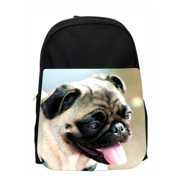 GgDupp Pug Dog Pink School Bag Travel Backpack 17 Inch Laptop Bag 
